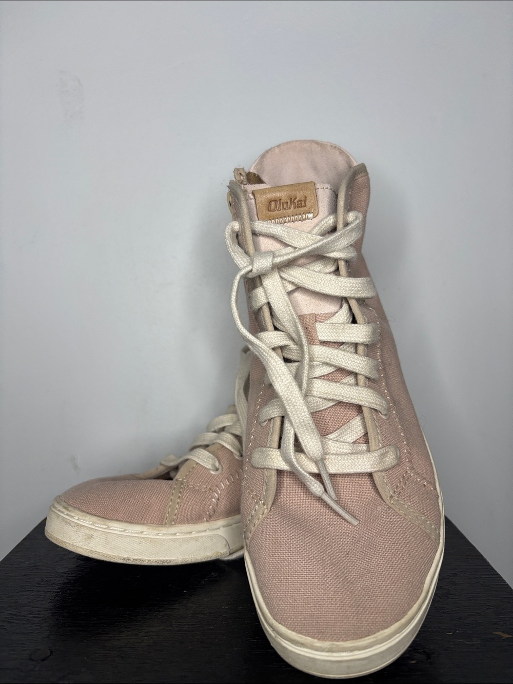 OluKai Women's High-Top Sneakers in Soft Pink